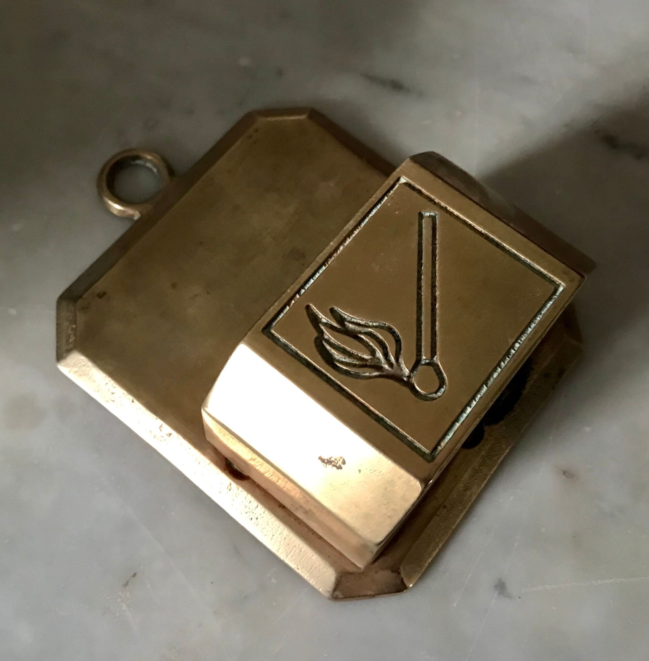 Brass hanging ashtray