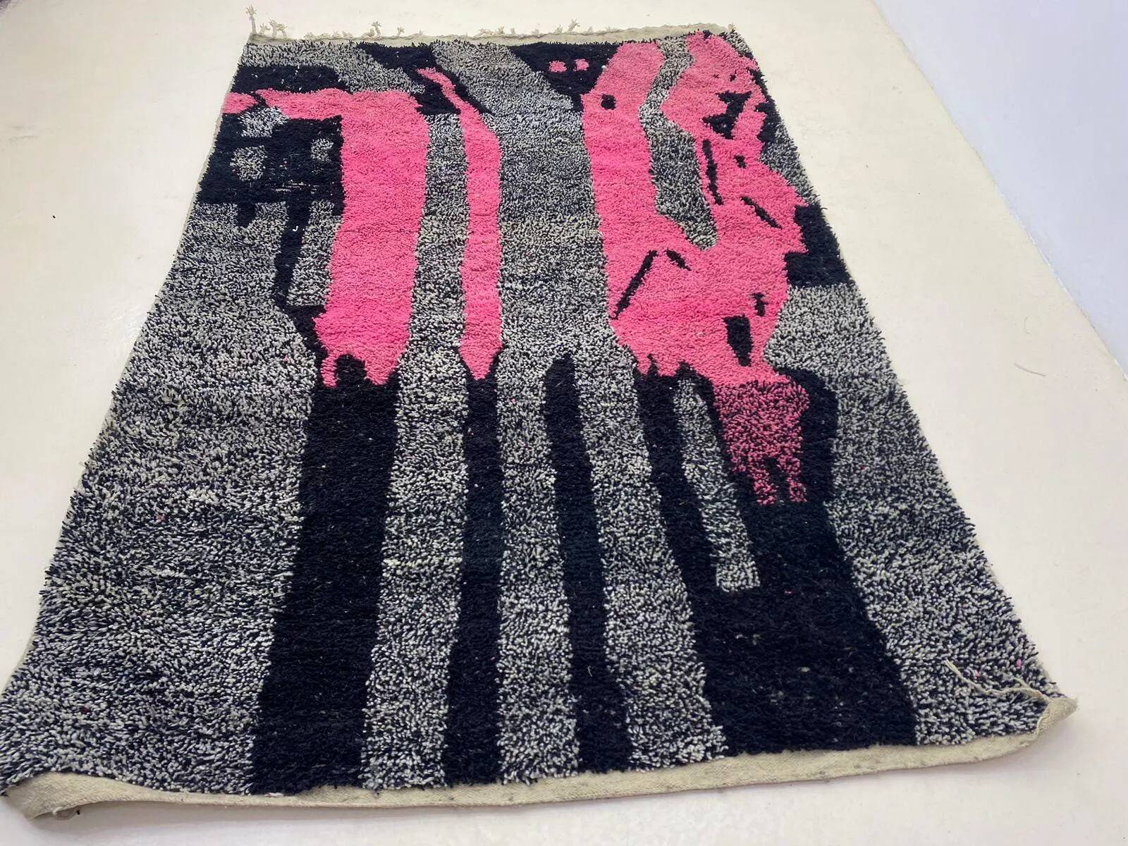 Authentic handmade Berber rug 3x2 m