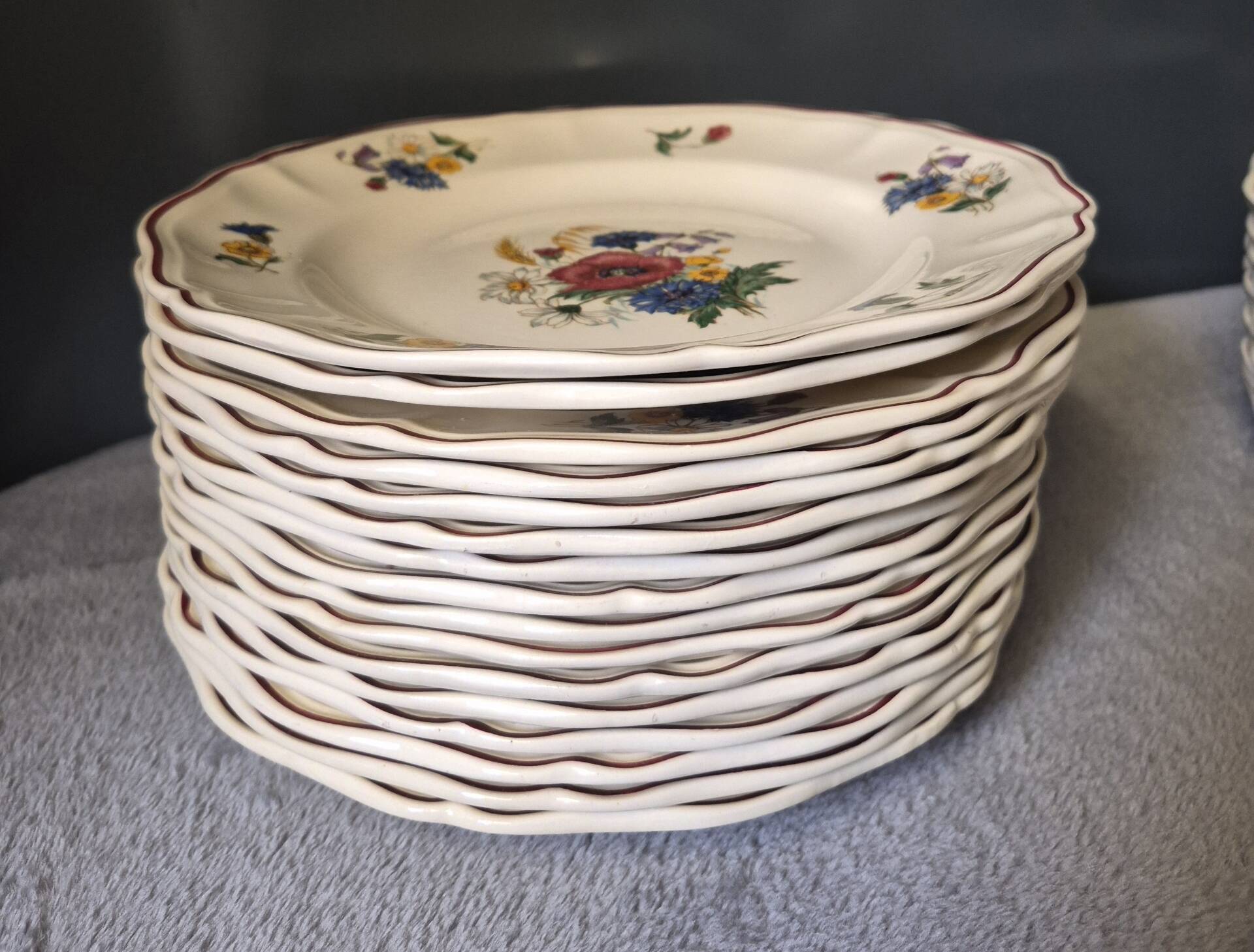 Sarreguemines France Agreste dinnerware service