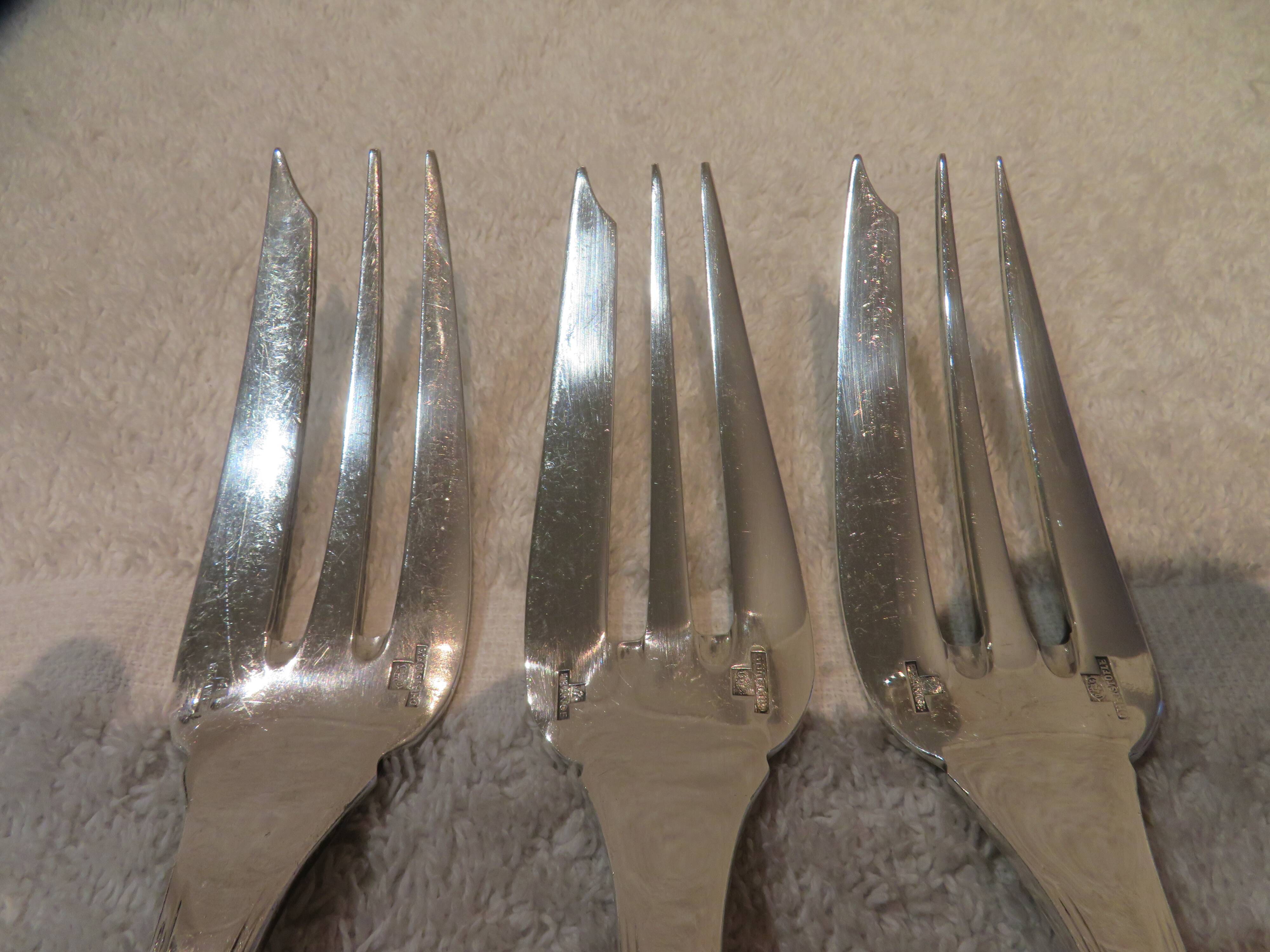 Christofle America silver plated serving or stewing fork