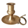 Antique hand candlestick in solid gilded brass.