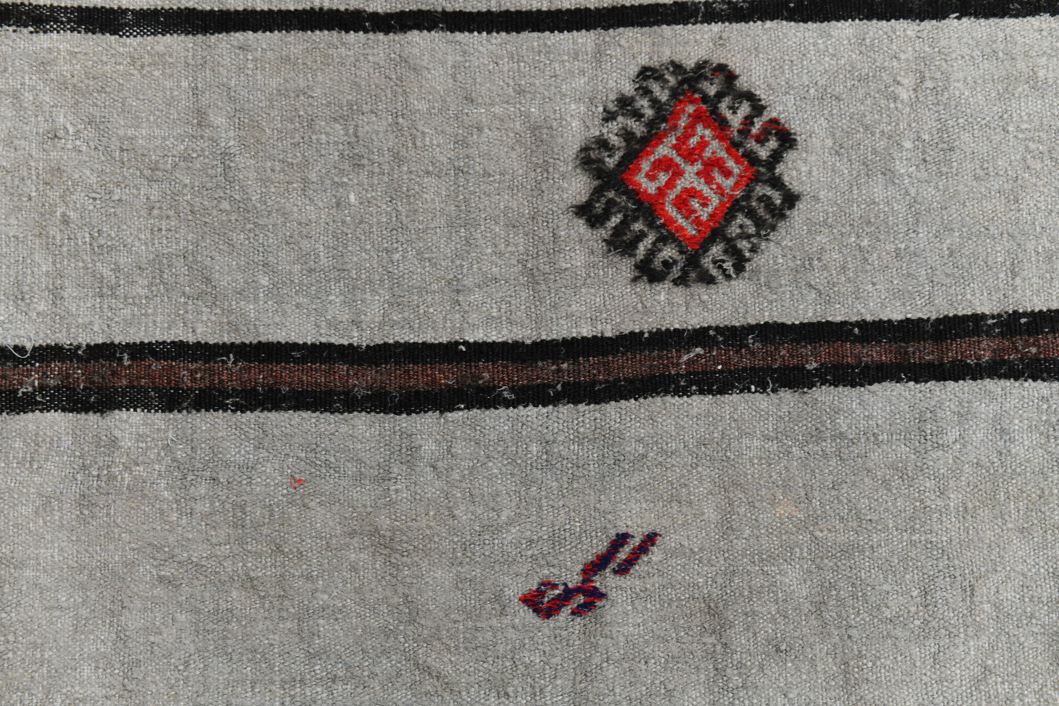 6x12 Gray & Black Modern Hemp Rug, 184x379Cm
