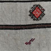 6x12 Gray & Black Modern Hemp Rug, 184x379Cm