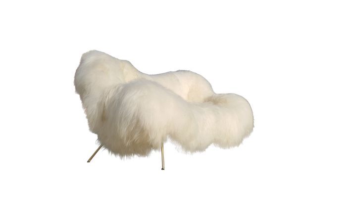 Sheepskin sofa by Fritz Neth, 1950