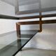 Guy Lefèvre Coffee Table for Maison Jansen, Brushed Steel and Brass