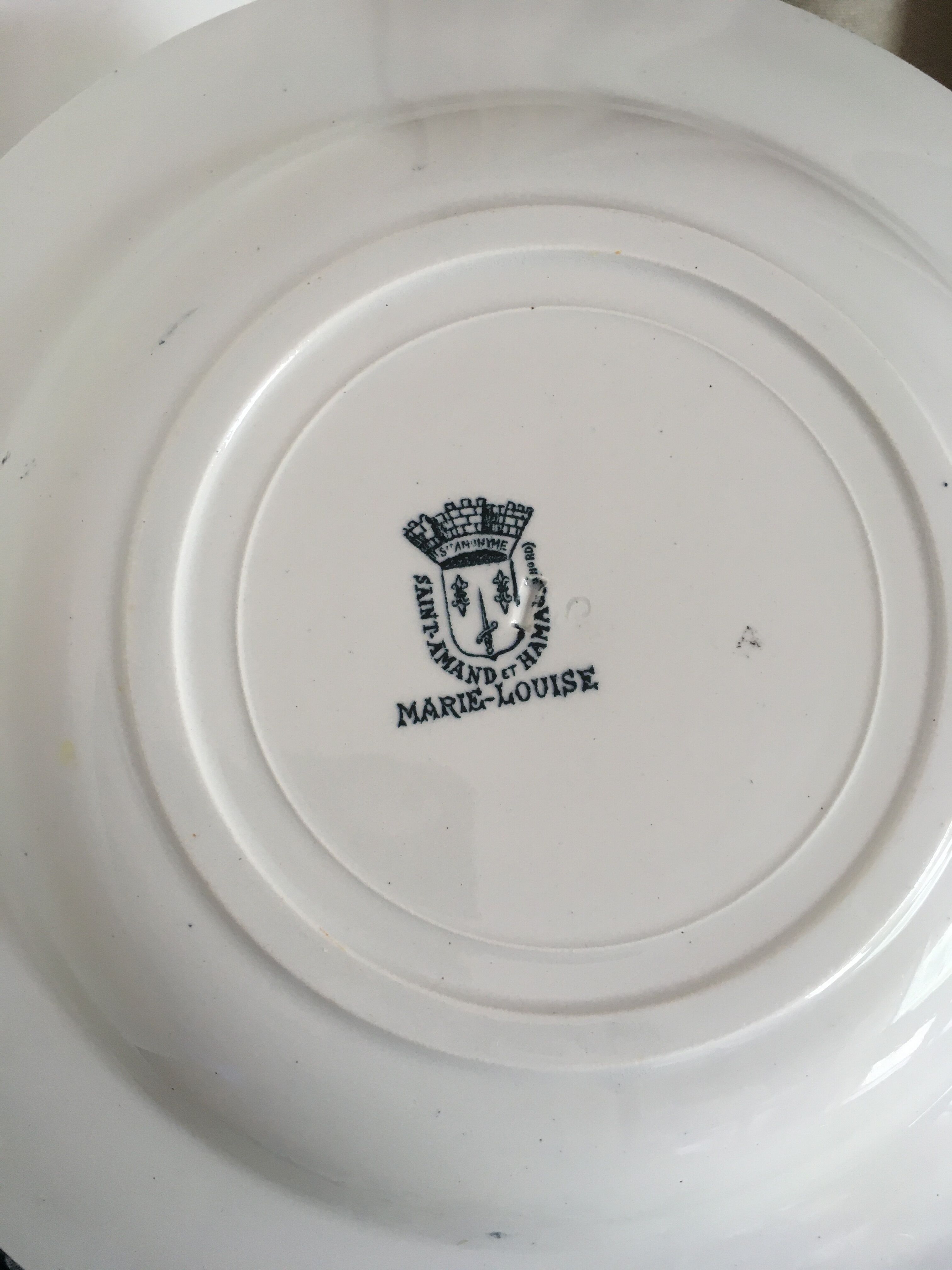 8 hollow plates st Amand and Hamage model Marie Louise