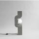 Lampe de table, grand modèle - gris foncé, en céramique, œuvre contemporaine.