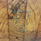 Beautiful Danish wine rack/holder for 3 bottles of wine on the wall. 1980s