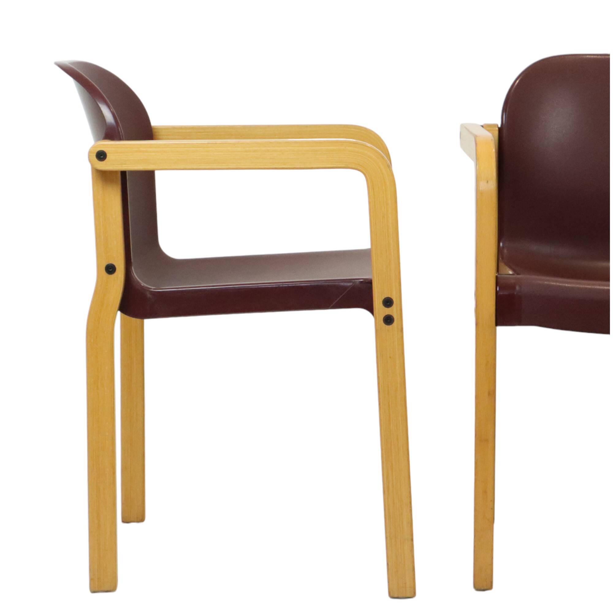 Lot de 6 chaises design vintage Dolmas Kembo JB Meijer années 1980