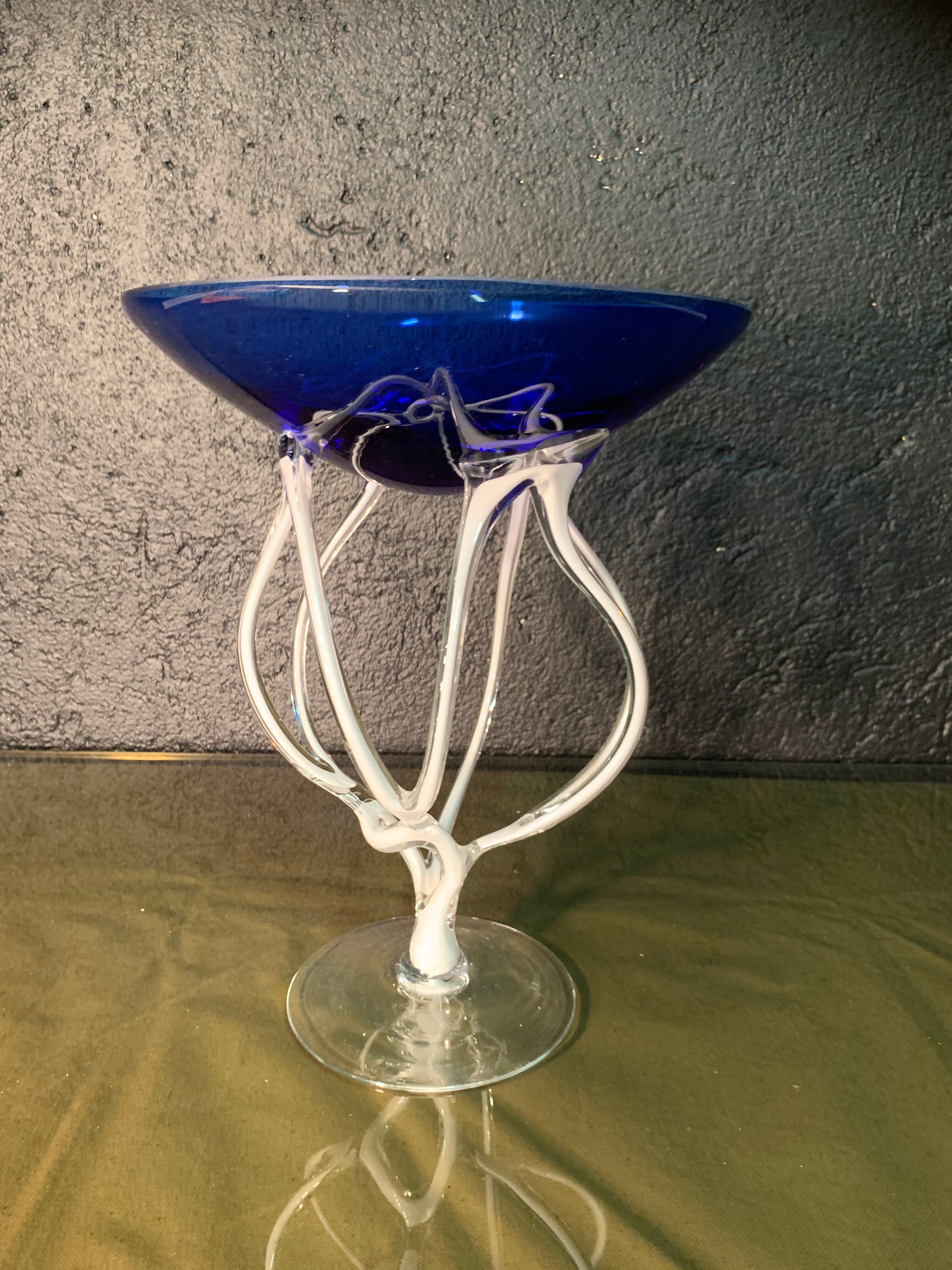 Murano, stretched glass standing cut. 1960