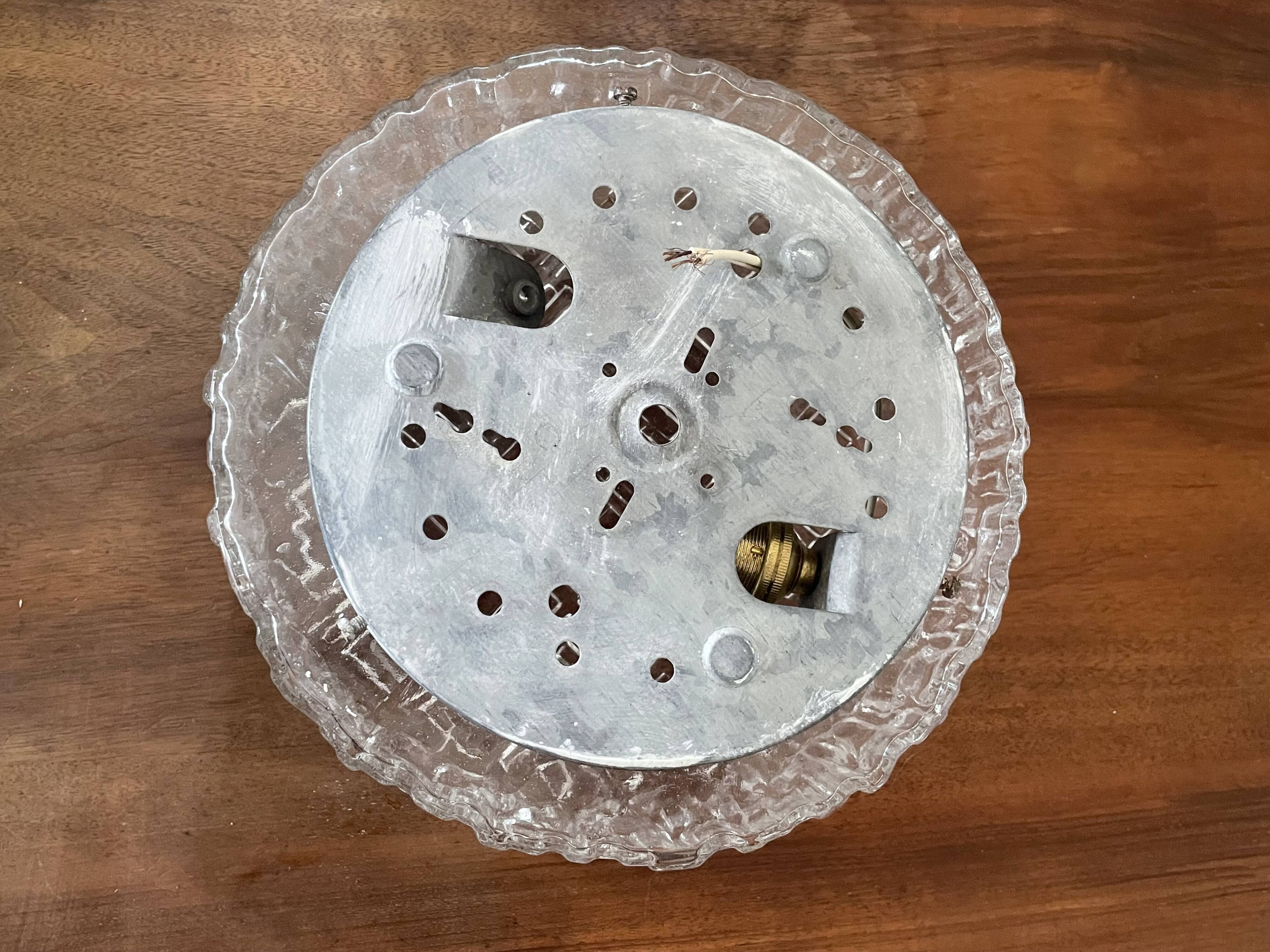 Round vintage glass ceiling light 24cm