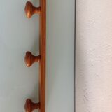 Three-headed wooden patere / vintage 60s-70s