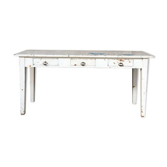 Old painted wooden console