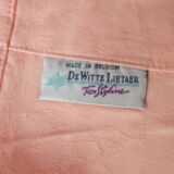 Tangerine-colored damask cotton tablecloth 1.65 x 1.65 m