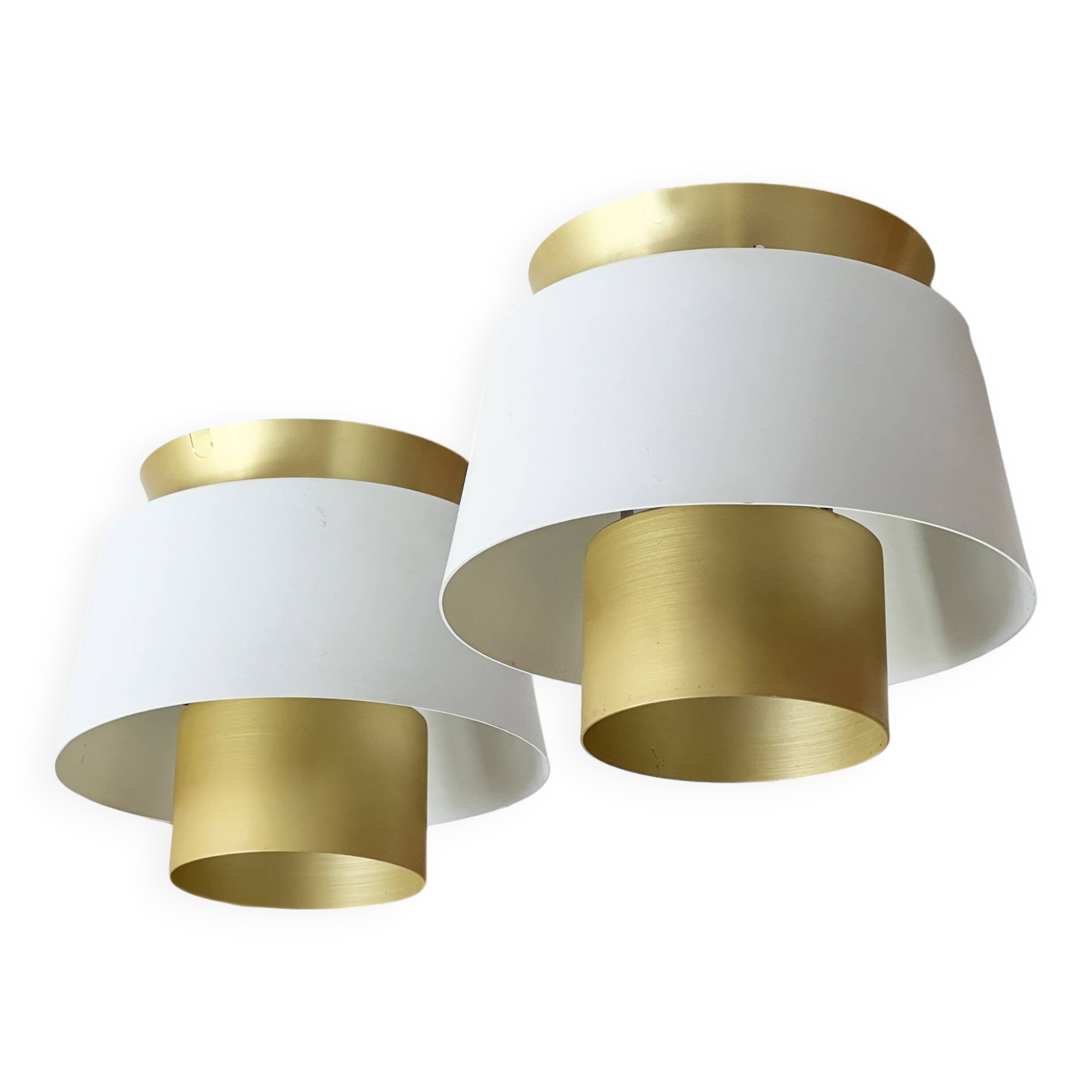 Pair of ceiling lamps "Tivoli" by Jørn Utzon for Nordisk Solar Compagni. Denmark 1970s