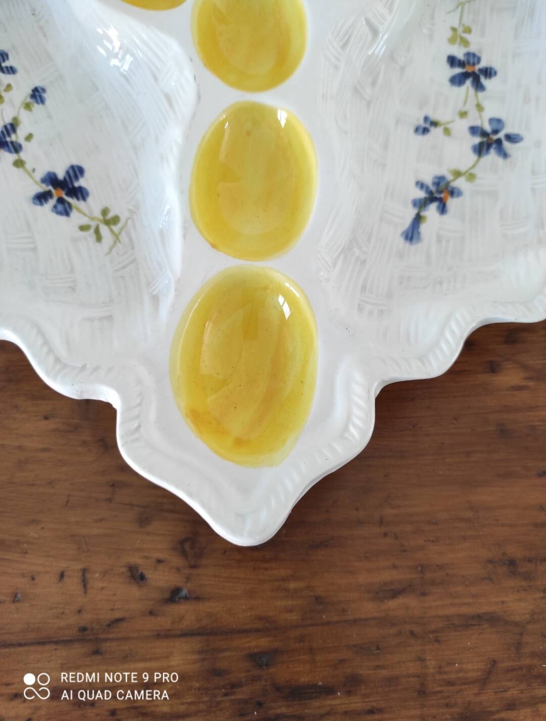 Vintage egg and raw vegetable platter
