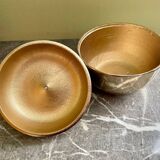 Vintage golden metal apple box