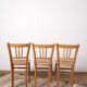6 bistro chairs, blond wood, typical Luterma brand, 1950s-60s