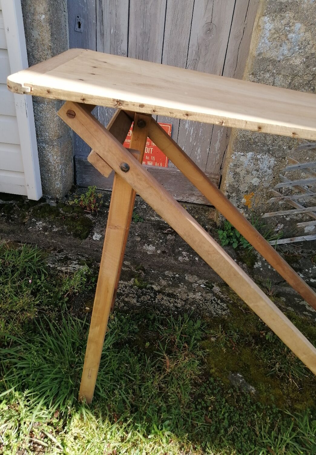 Wooden ironing board