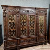 Renaissance-style walnut library, circa 1850