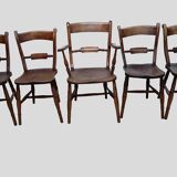 Antique Oxford Windsor chairs, 1850s set of 5