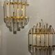 Pair of Benini wall lamps, murano glass Italy 1970s