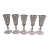 5 liqueur or brandy glasses