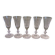 5 liqueur or brandy glasses