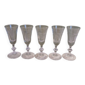 5 verres à liqueur ou eau de vie