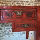 Ancient Chinese red laqué desk