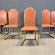 Chaises de salle à manger en laiton vintage par Belgochrom, années 1970.