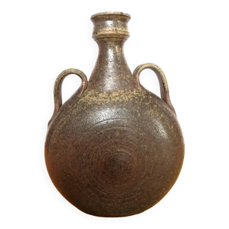 poterie en  grès bouteille/ vase