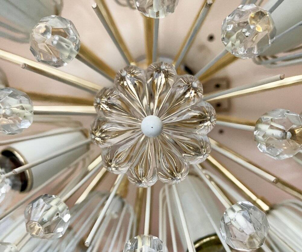 Austrian Flower Ceiling Lamp by Emil Stejnar for Rupert Nikoll, Vienna, Austria, 1950s