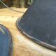 Pair of enamelled sheet metal suspensions