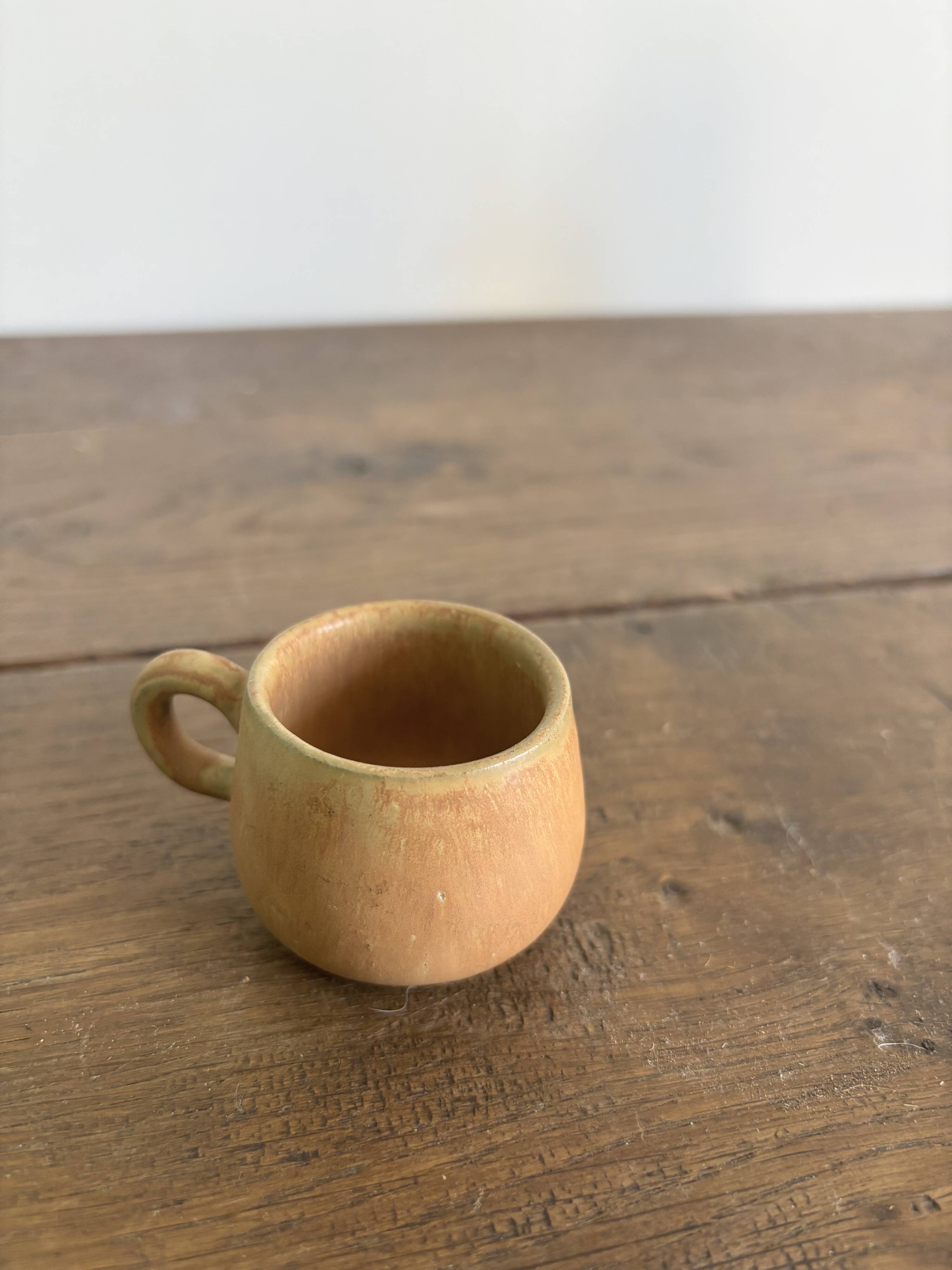 Vintage french stoneware ceramics set – mineral earth