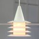 Scandinavian Duett Plexiglas and Metal Pendant Lamp from Landskrona Sweden