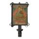 Wall light religious print wrought iron wall candle holder artisanal production countryside