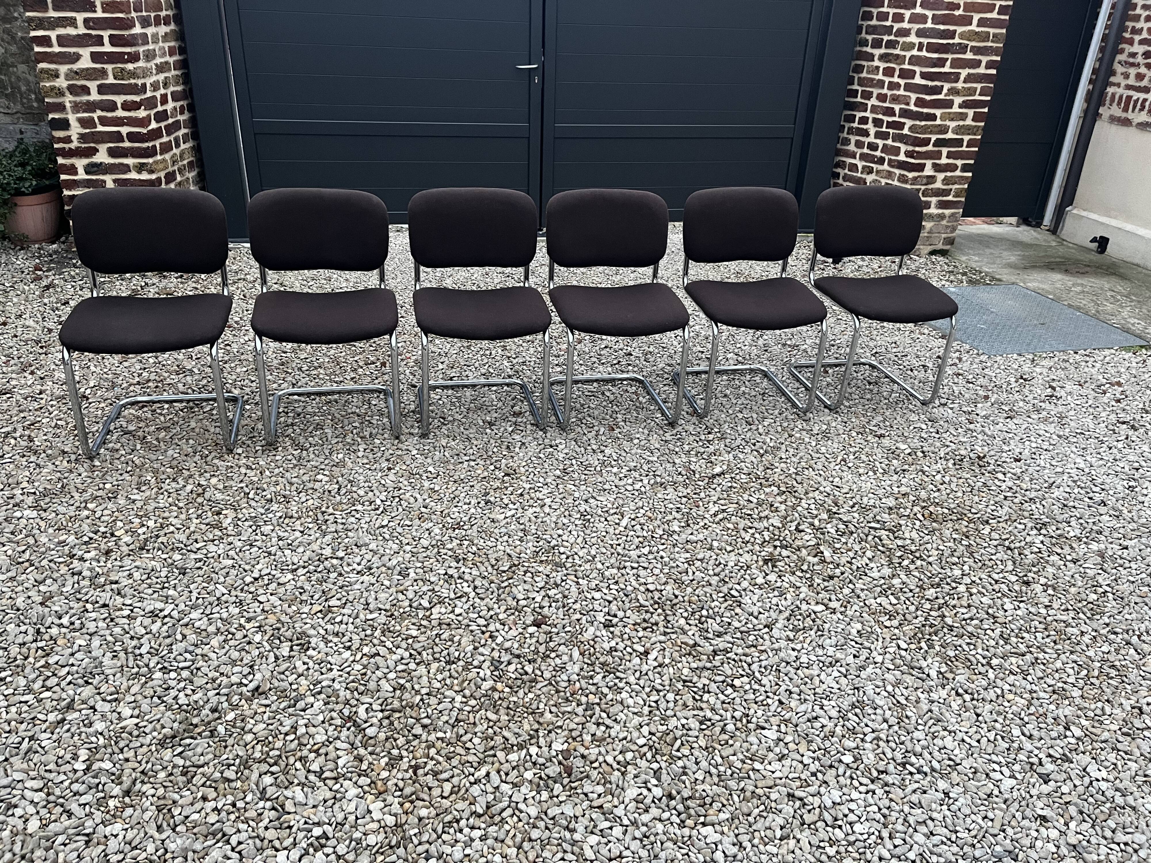 Breuer design fabric cesca chairs