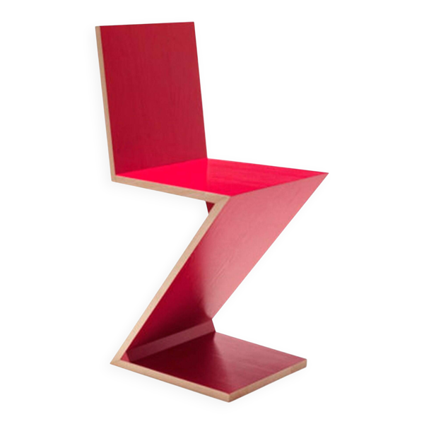 Chaise Zig Zag par Gerrit Rietveld pour Cassina