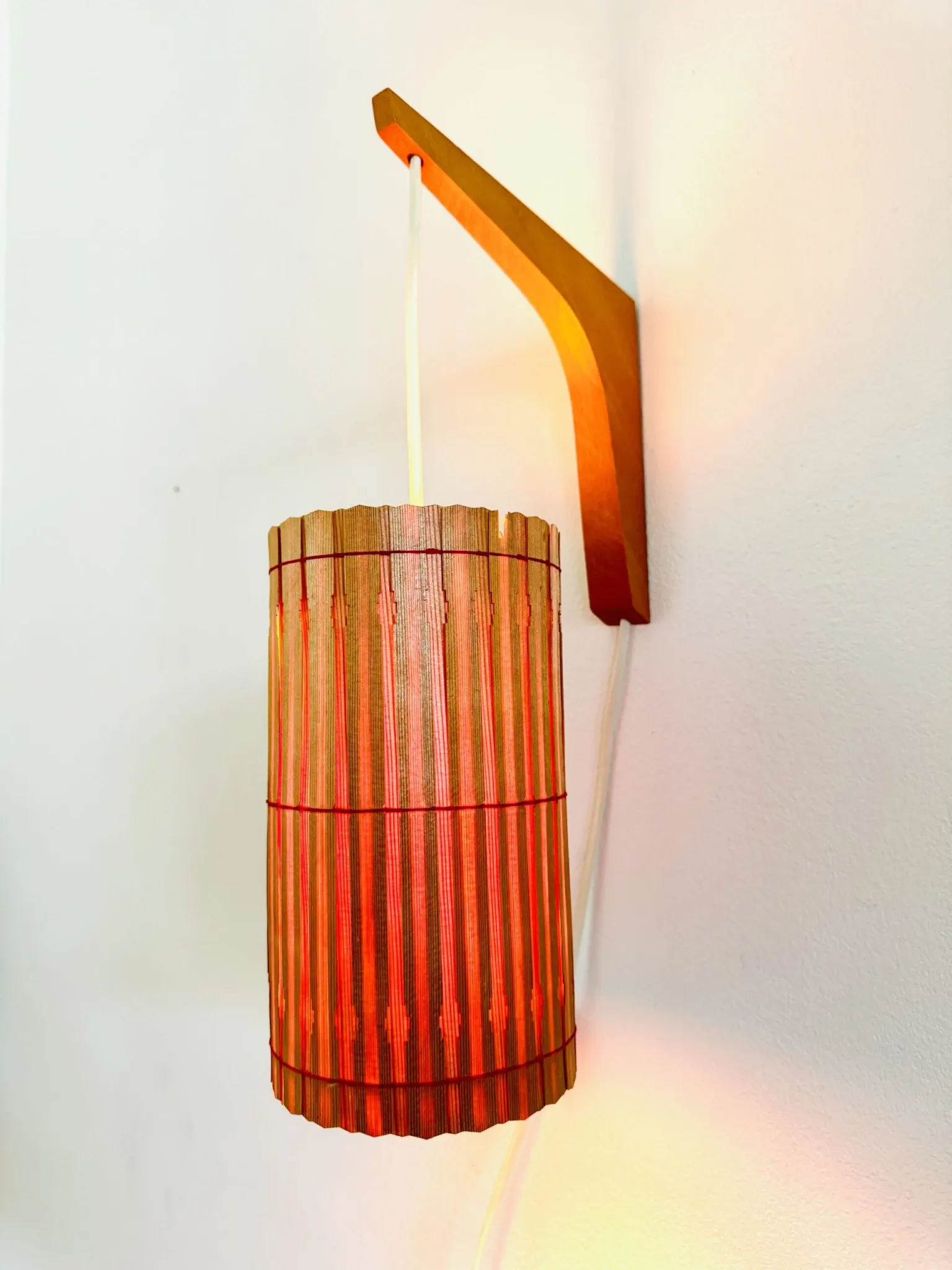 Pine Veneer Wall Lamp By Krásná Jibza For Uluv Bratislava, Former Czechoslovakia, 1950S