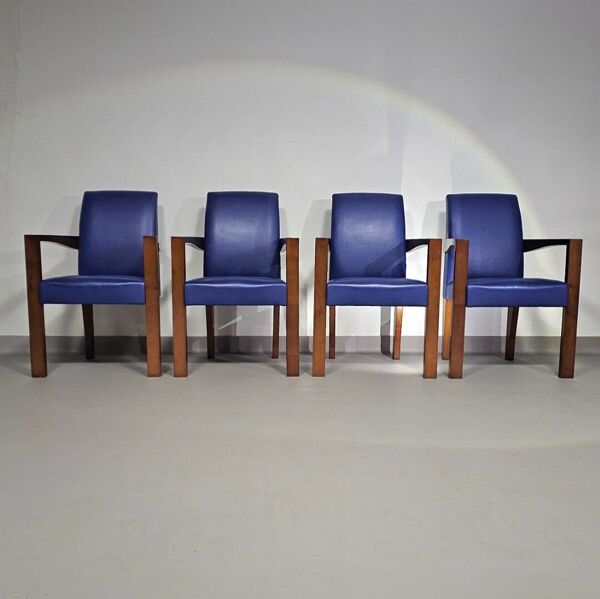 4 x Chaise de conférence Ying Bridge Hugues Chevalier / cuir