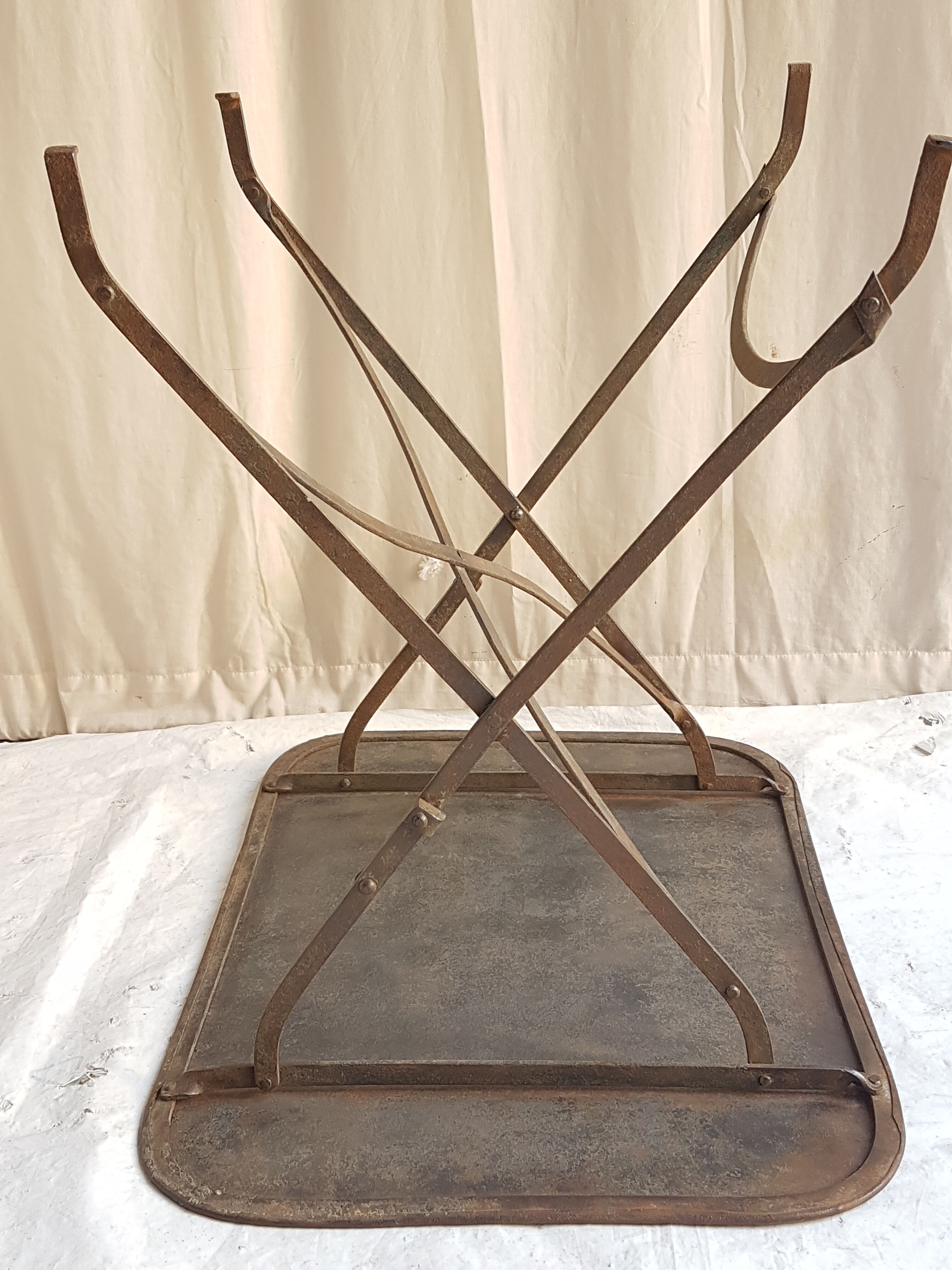 Folding old garden table