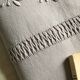 Drap ancien en lin et coton teinté en gris tourterelle