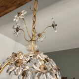 antique chandelier with crystal drops