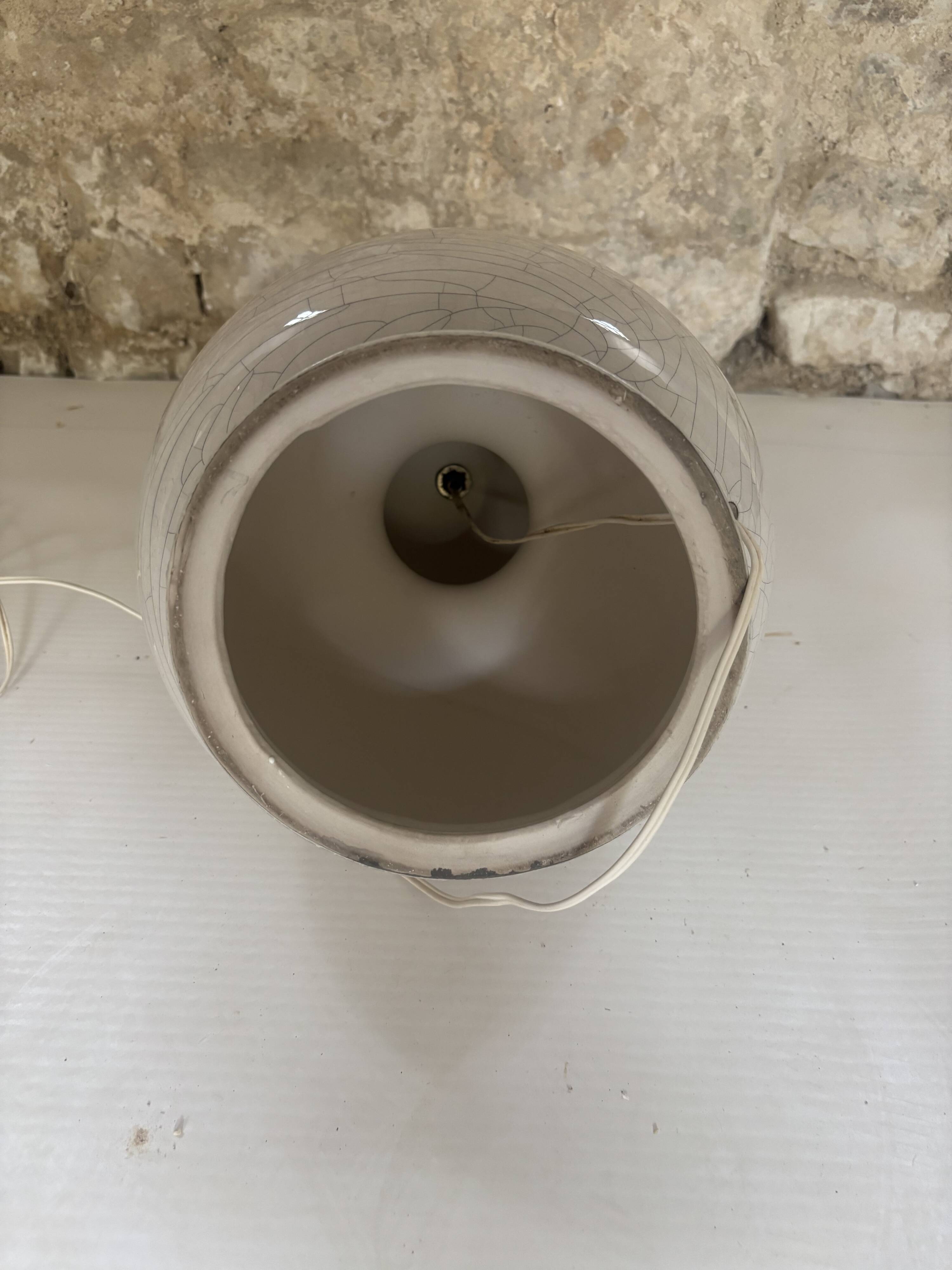 Crackle-effect ceramic lamp – 1970s