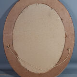 Old oval frame gilded stucco wood 50.5x40 cm, leaf 40x29.8 cm circa 1930 SB