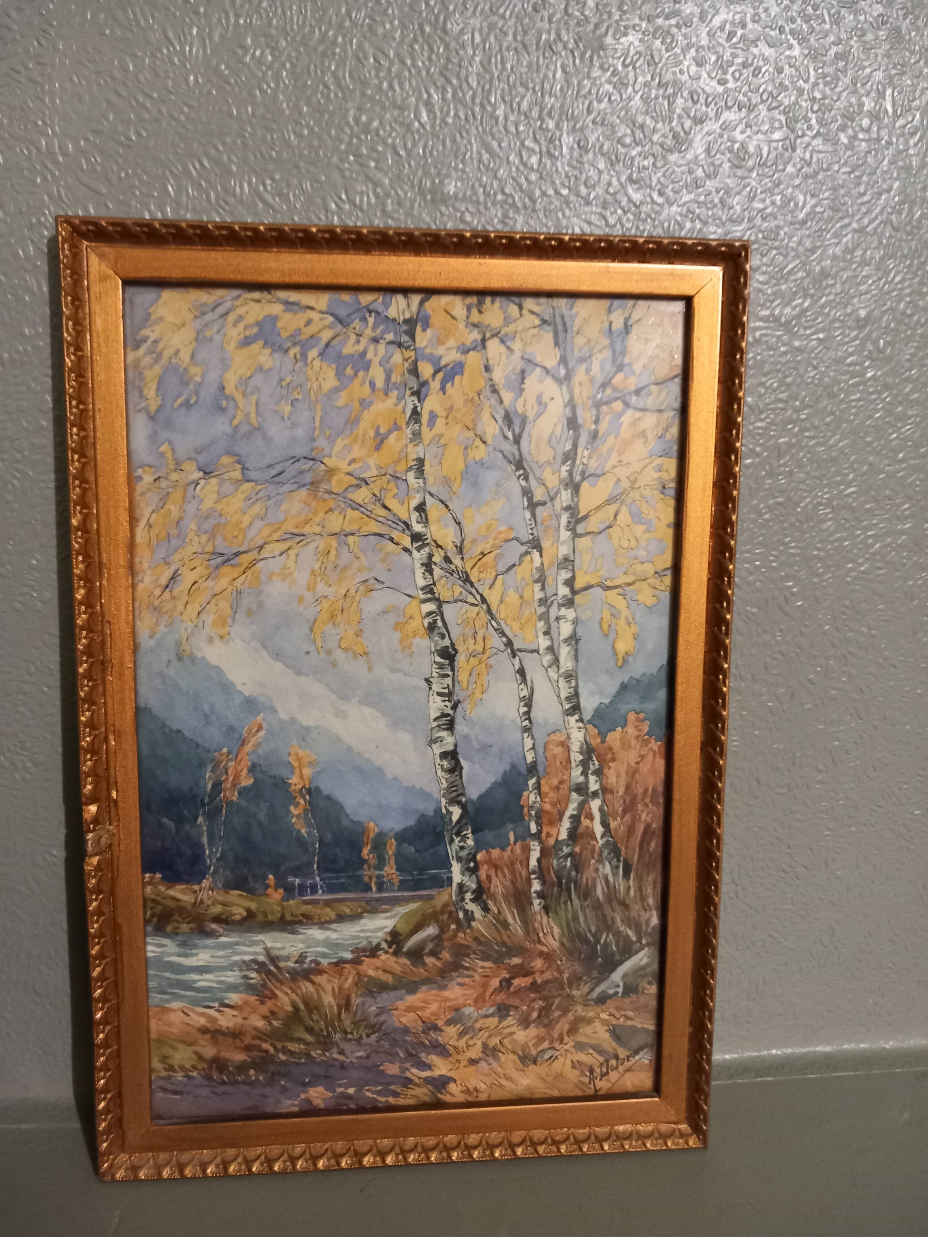 Ancient painting-valley landscape