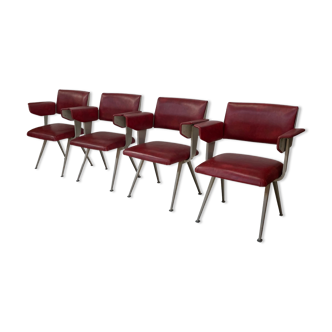 Friso Kramer Resort chairs set of 4 ‘Resort’ by Ahrend de Cirkel 1966