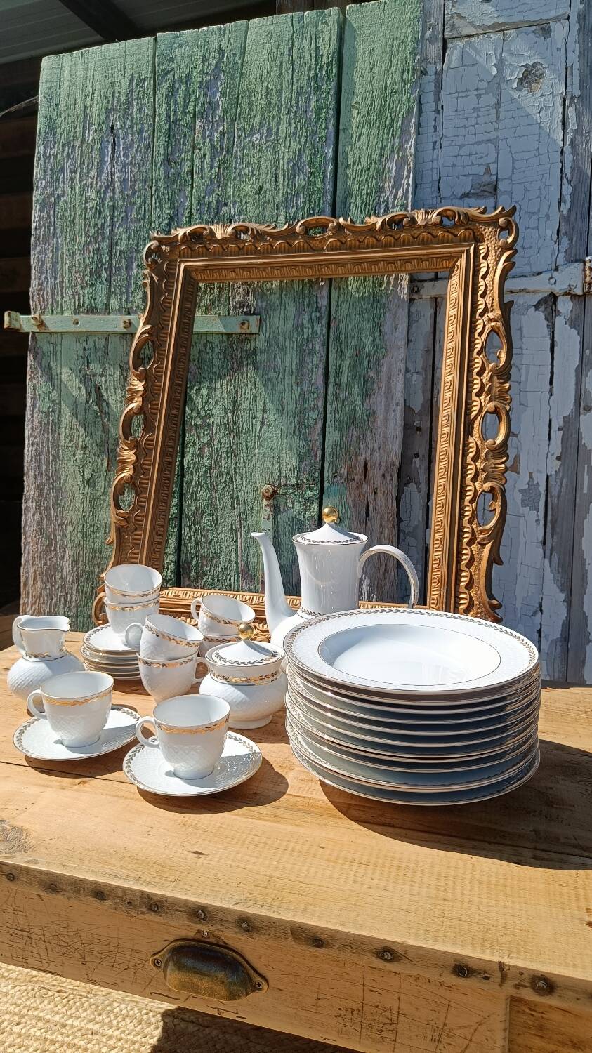 Vintage coffee service in porcelain Seltmann Weiden Bavaria –