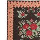 Tapis Kilim moldave en laine, grand motif floral tissé à plat, art populaire, 306 x 242 cm